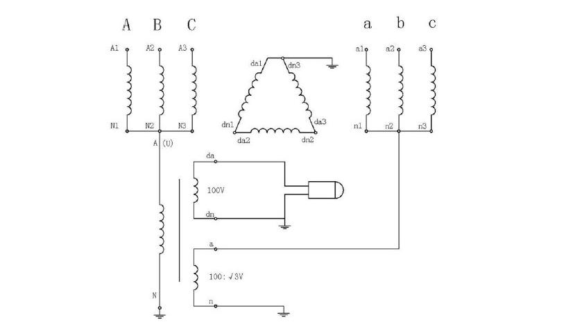 防諧振電壓互感器工作原理及接線圖